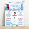 Frozen Elsa theme First Birthday Chalkboard Poster