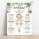 jungle safari birthday chalkboard