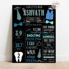 little man theme chalkboard poster