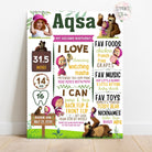 masha and the bear birtrhday poster