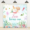 Mermaid Theme Birthday Backdrop | Personalised