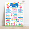 Peppa Pig theme Birthday Chalkboard Poster