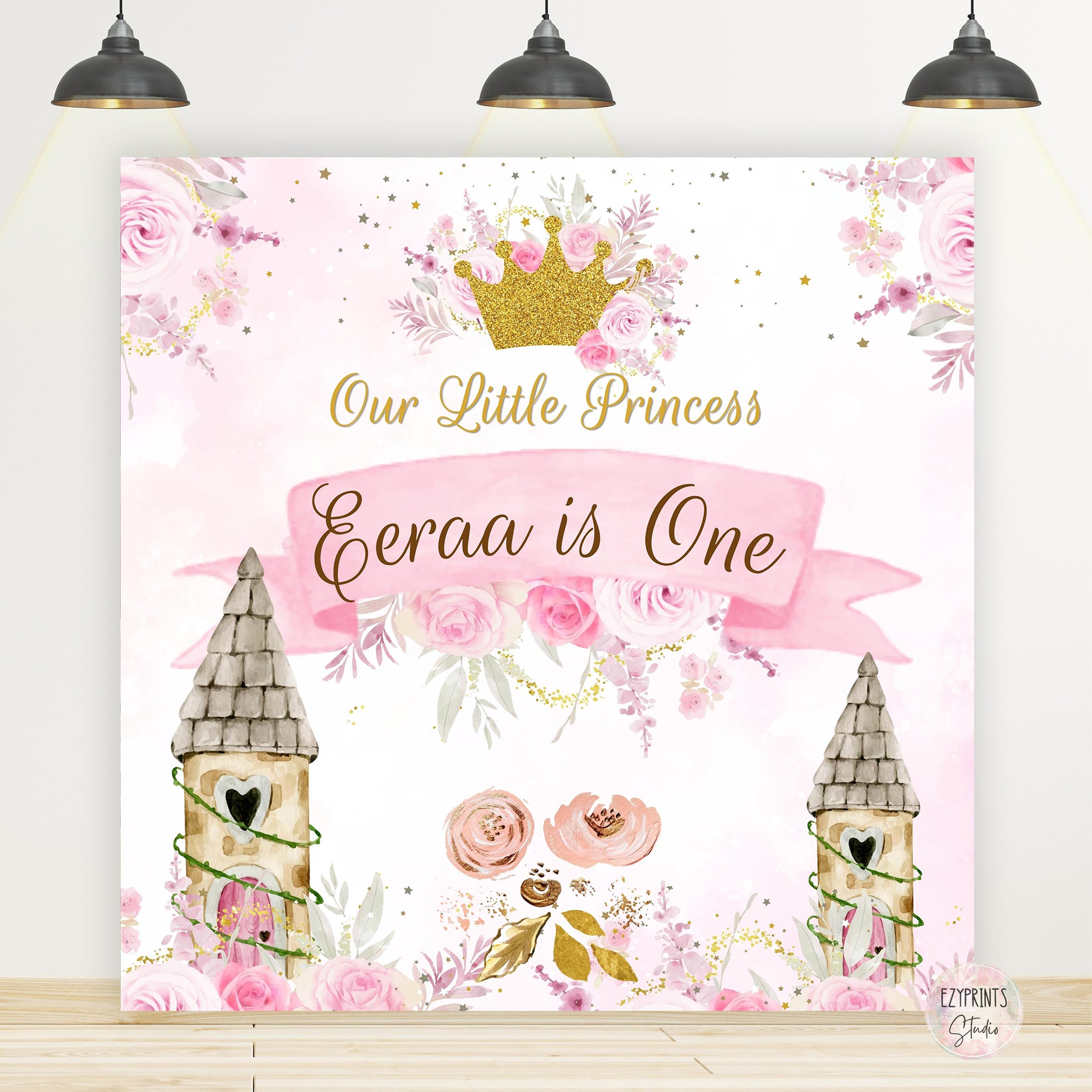Princess Castle Theme Birthday Backdrop
