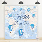 Hot Air Balloon Theme Birthday Backdrop