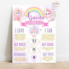 unicorn magical chalkboard poster