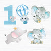Elephant Theme Birthday Party Cutouts