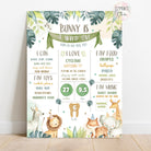 Birthday Chalkboard Poster | Jungle Animals theme