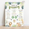 Birthday Chalkboard Poster | Jungle Animals theme